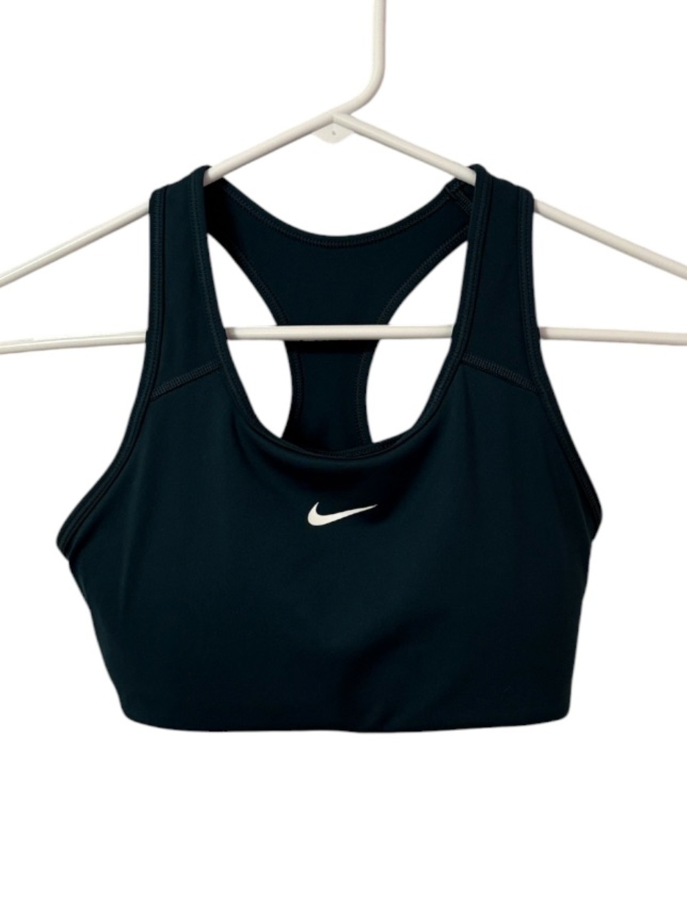 Nike Teal Swoosh Logo Sports Bra